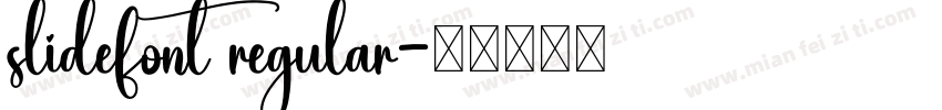 slidefont regular字体转换